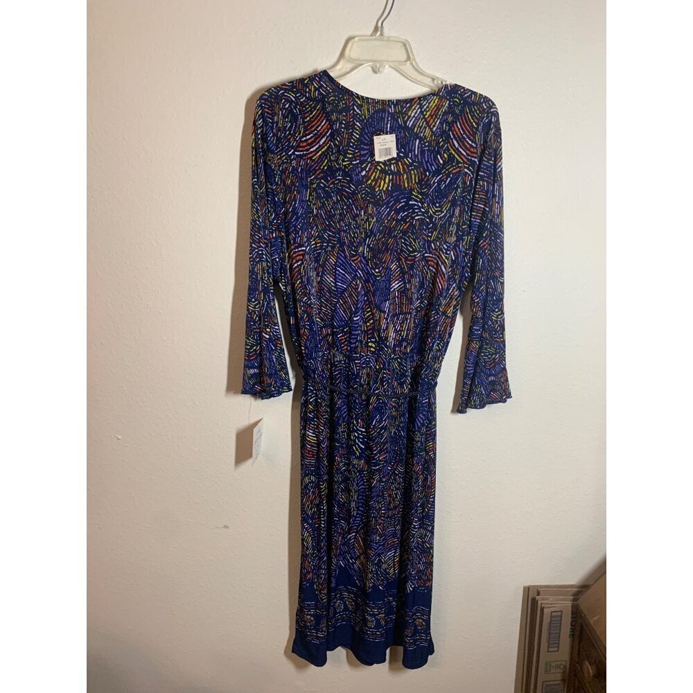 NWT Mlle Gabrielle Dress Business Casual Colorful Blue Office Women Plus Size 2X - Picture 2 of 7